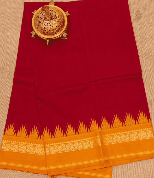 Handwoven Korvai Silk Cotton Handloom Saree - Special Edition