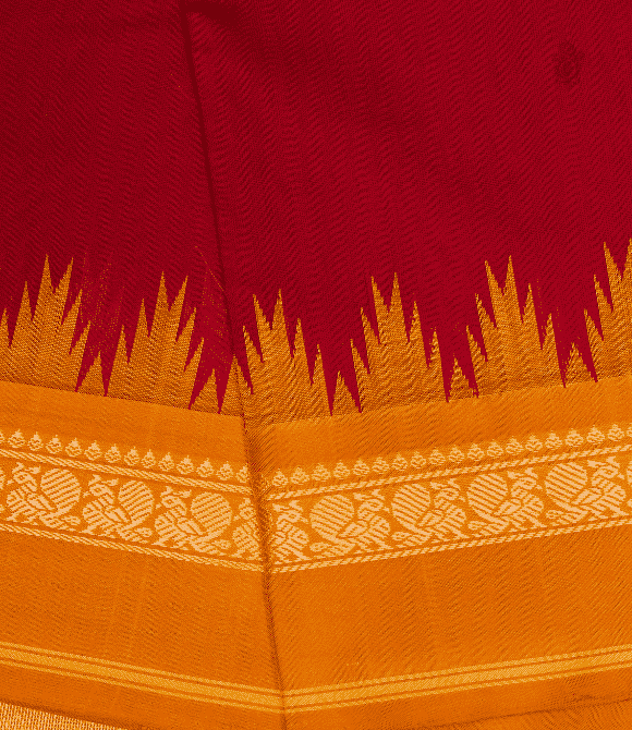 Handwoven Korvai Silk Cotton Handloom Saree - Special Edition