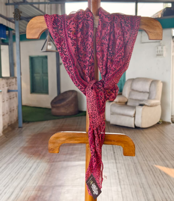 Pure Silk Chinnon Printed Scarf