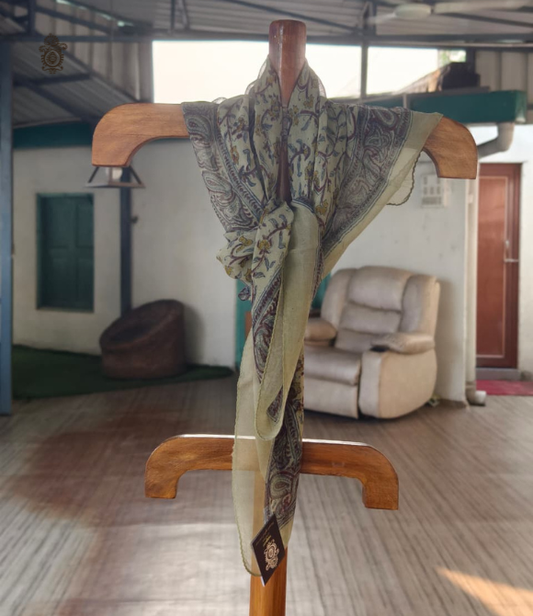 Pure Silk Chinnon Printed Scarf