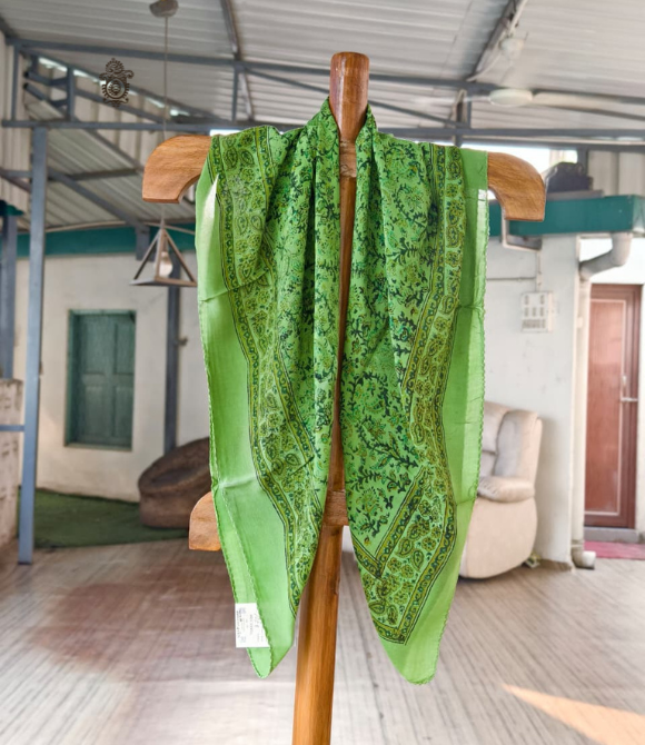 Pure Silk Chinnon Printed Scarf