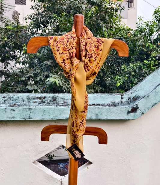 Pure Silk Chinnon Printed Scarf