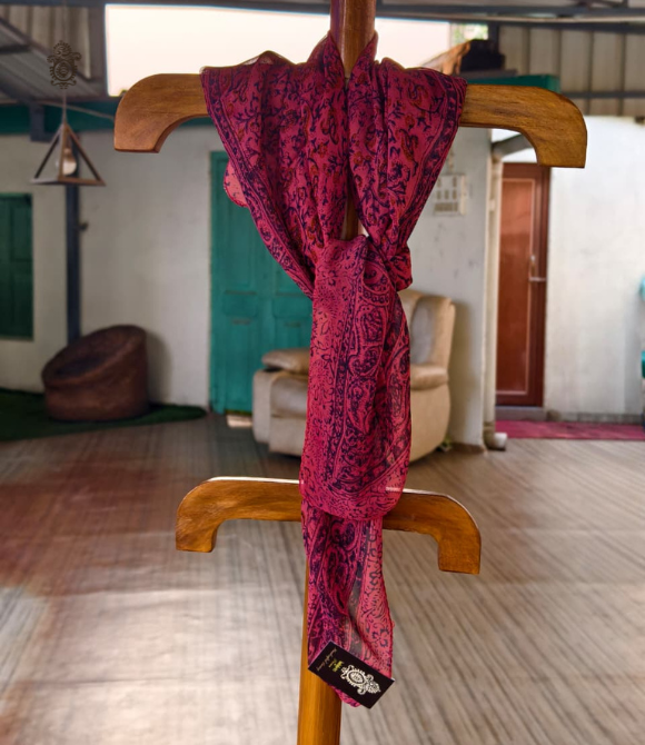 Pure Silk Chinnon Printed Scarf