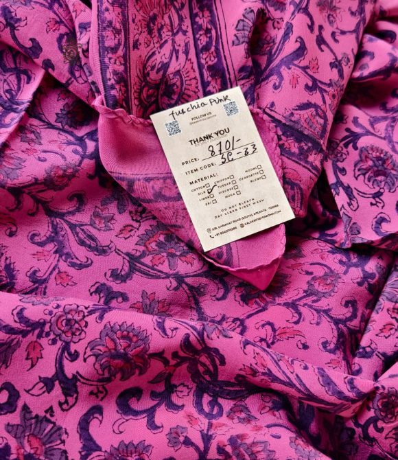 Pure Silk Chinnon Printed Scarf SC33
