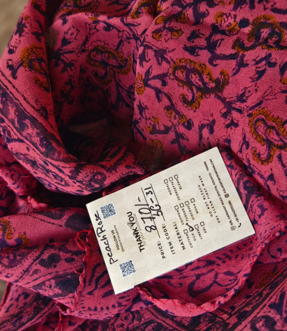 Pure Silk Chinnon Printed Scarf SC31