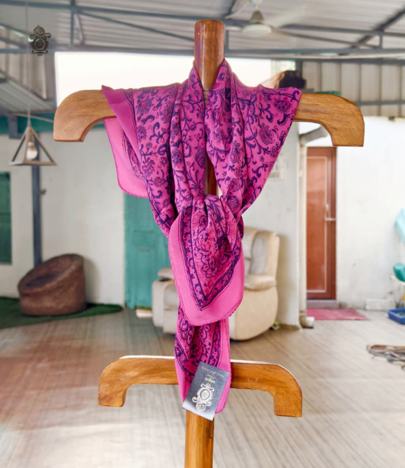 Pure Silk Chinnon Printed Scarf