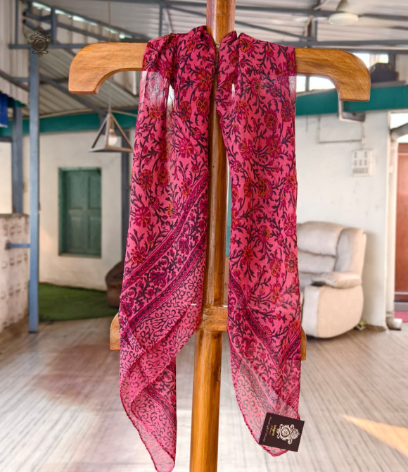 Pure Silk Chinnon Printed Scarf SC20