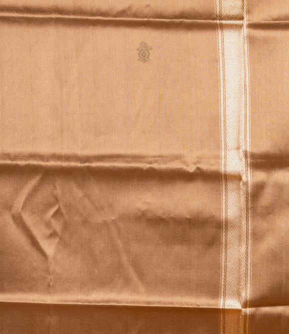 Handwoven Pure Katan Silk Tissue Brocade Benarasi Saree Brown