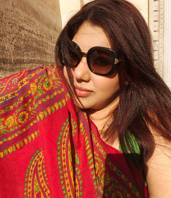 Handwoven Pure Silk Chinnon Saree Red - Multicolour