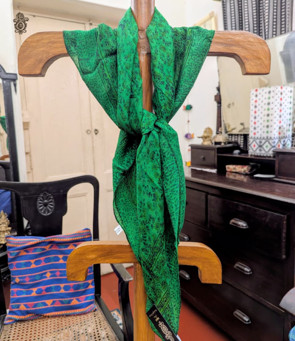 Pure Silk Chinnon Printed Scarf SC02