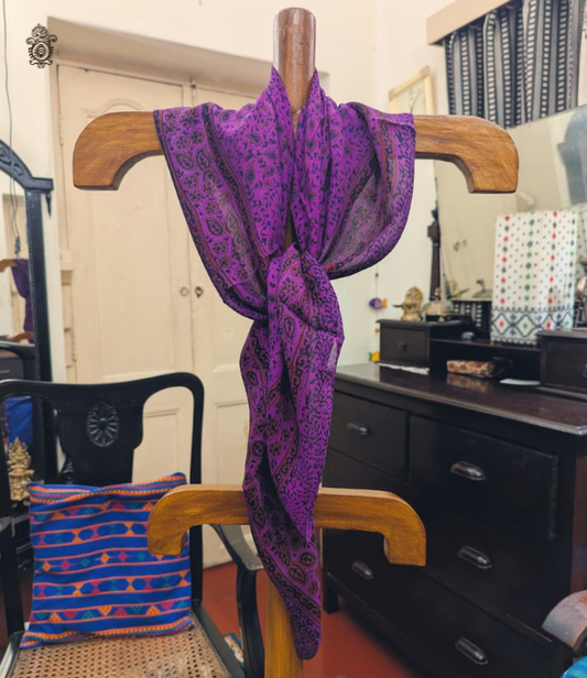 Pure Silk Chinnon Printed Scarf SC03