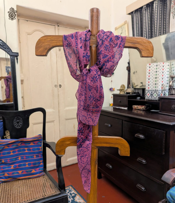 Pure Silk Chinnon Printed Scarf SC07