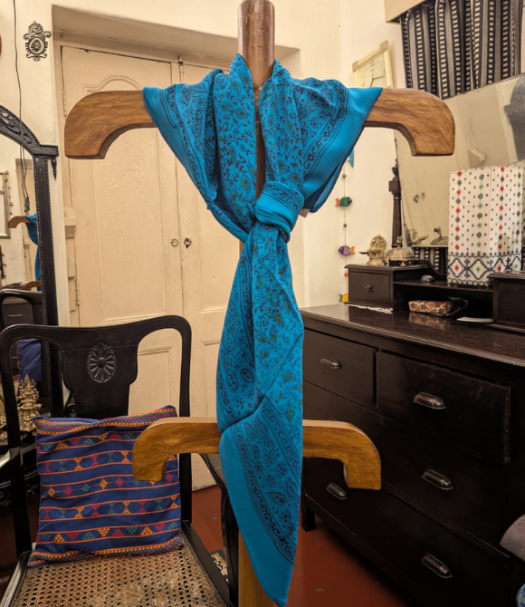 Pure Silk Chinnon Printed Scarf SC13