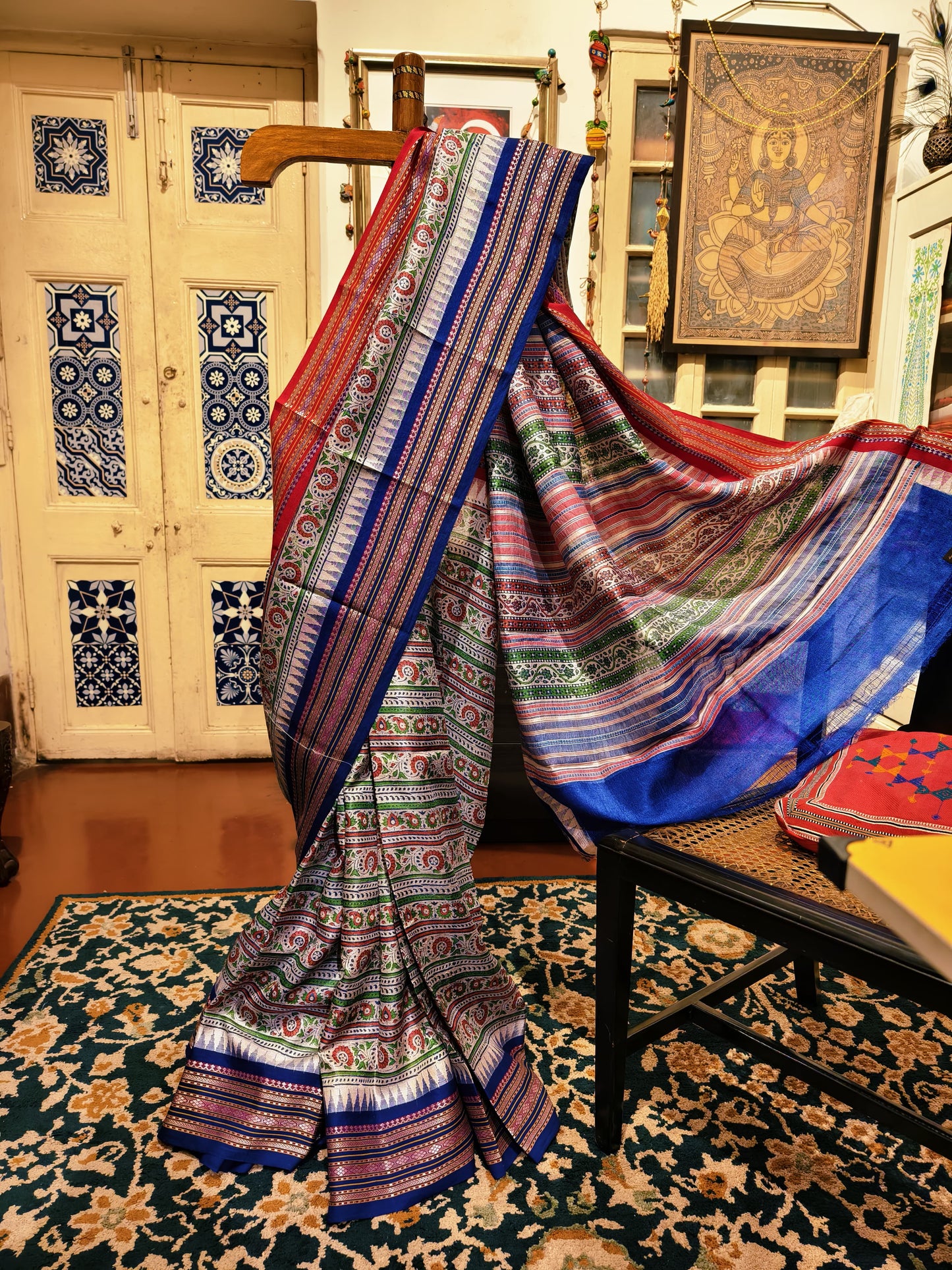 Handwoven Karvati Kinar Vidarbh Tussar Saree