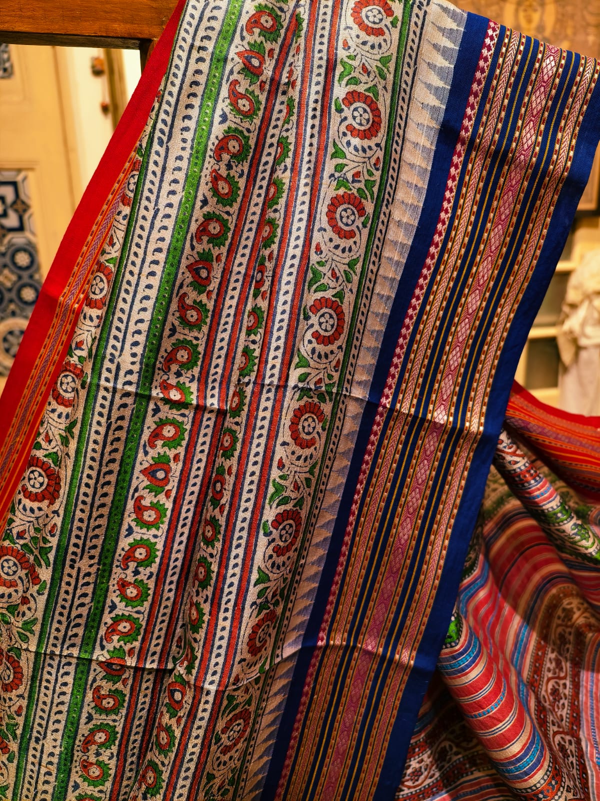 Handwoven Karvati Kinar Vidarbh Tussar Saree