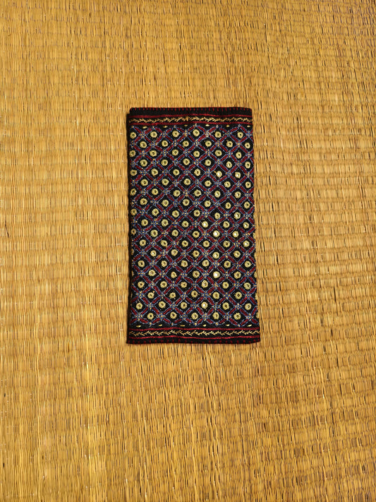 Black Blue Kutch Hand-Embroidered Spec Case